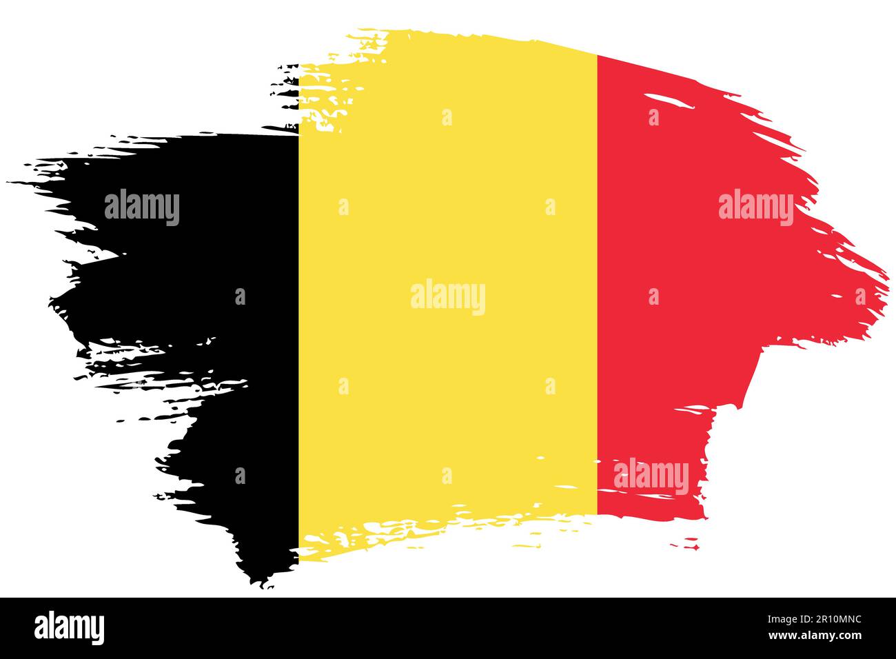 Belgium brush stroke flag vector background. Hand drawn grunge style ...