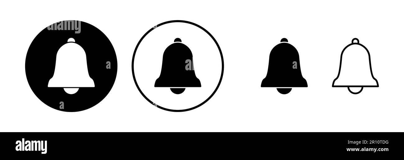 Bell Icon vector in trendy flat style isolated. Notification symbol web ...