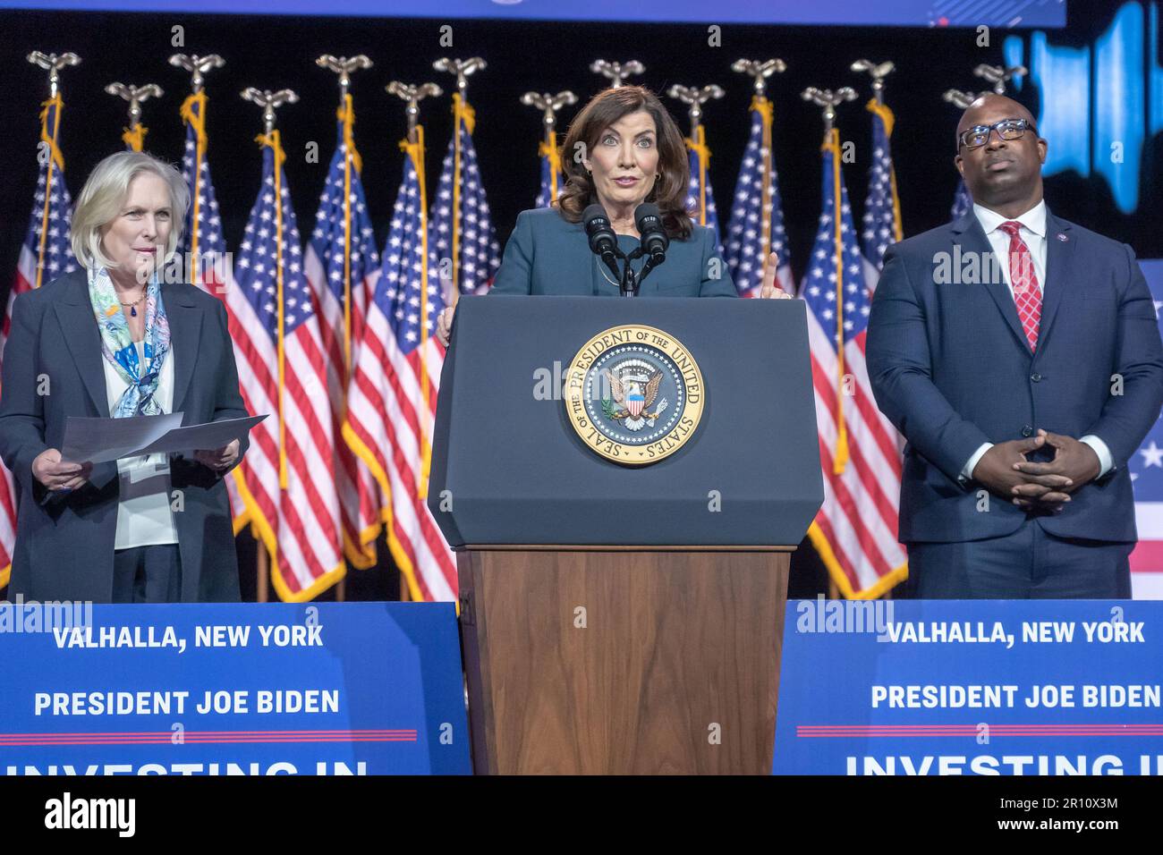 Valhalla, New York, USA. 10th May, 2023. (NEW) President Biden Delivers