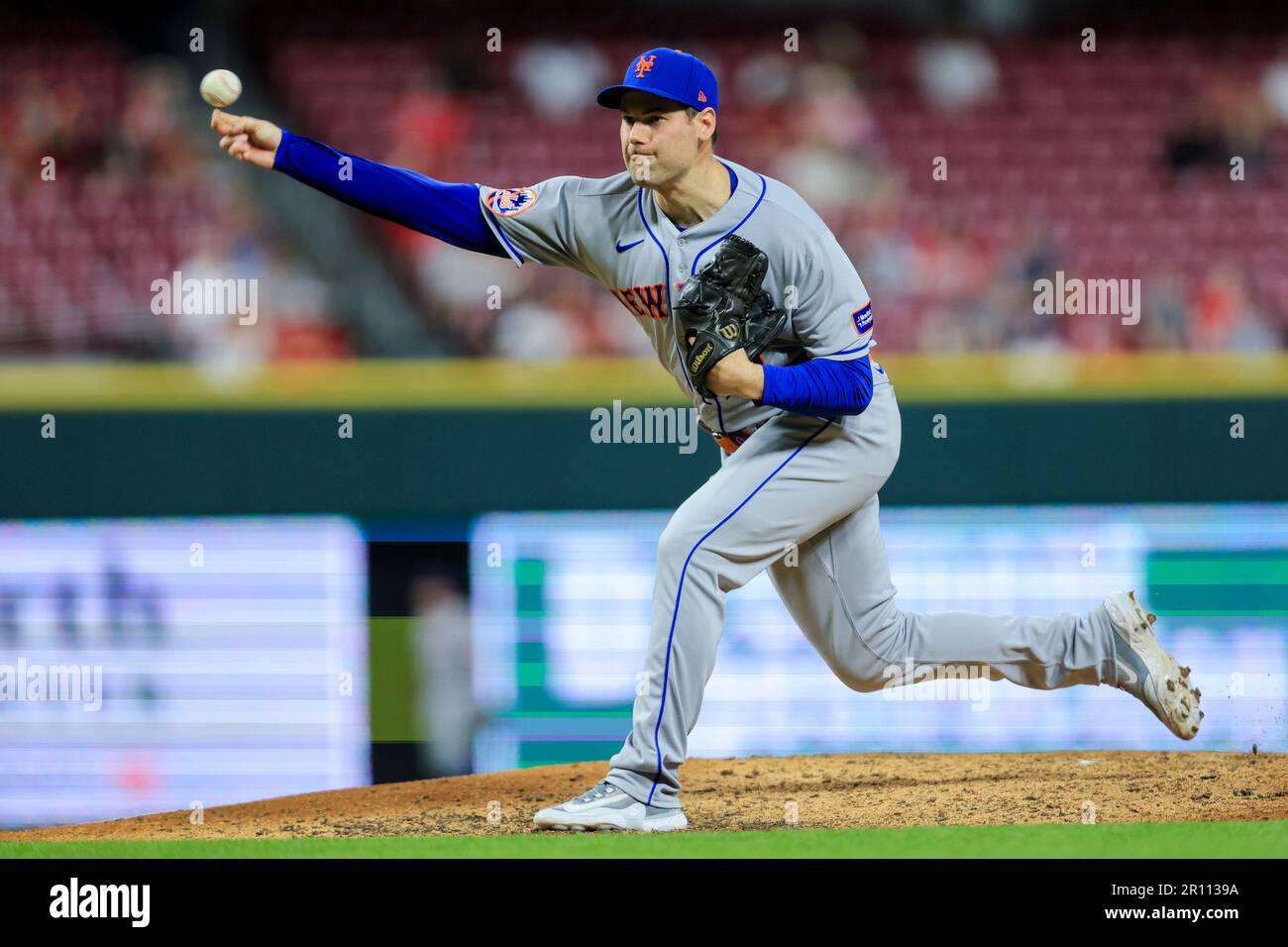 New York Mets' Adam Ottavino throws during a baseball game against the  Cincinnati Reds in Cincinnati, Wednesday, May 10, 2023. The Mets won 2-1.  (AP Photo/Aaron Doster Stock Photo - Alamy