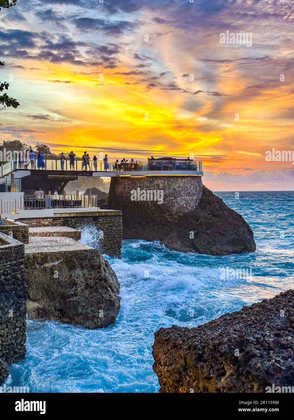 Rock bar in Jimbaran, Bali, Indonesia Stock Photo Alamy