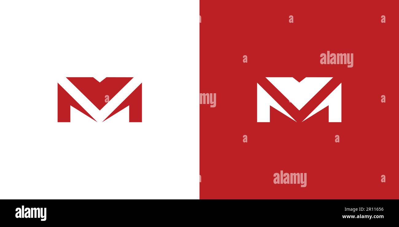 Modern and strong letter M initials logo design Stock Vector Image ...