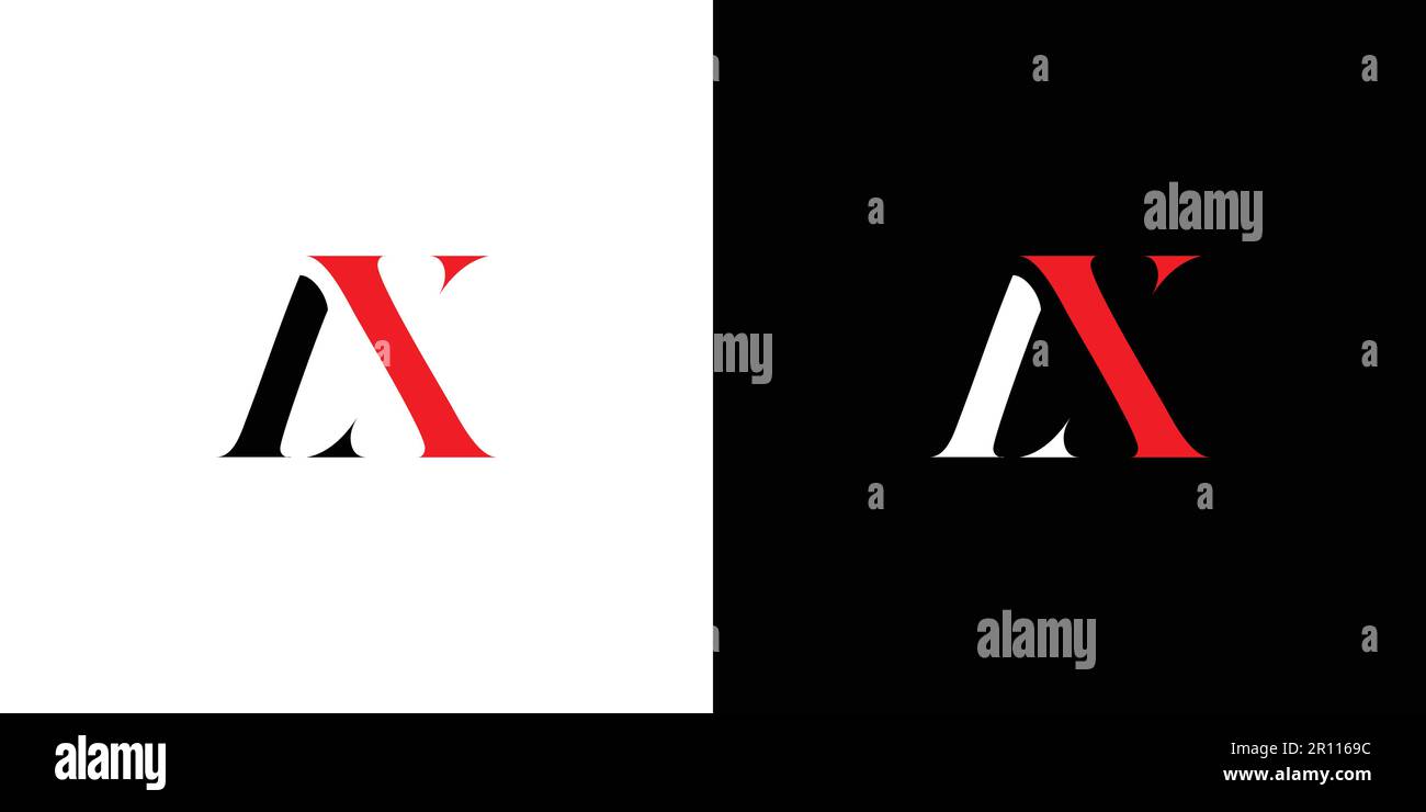 Modern and unique  letter LX initials logo design Stock Vector