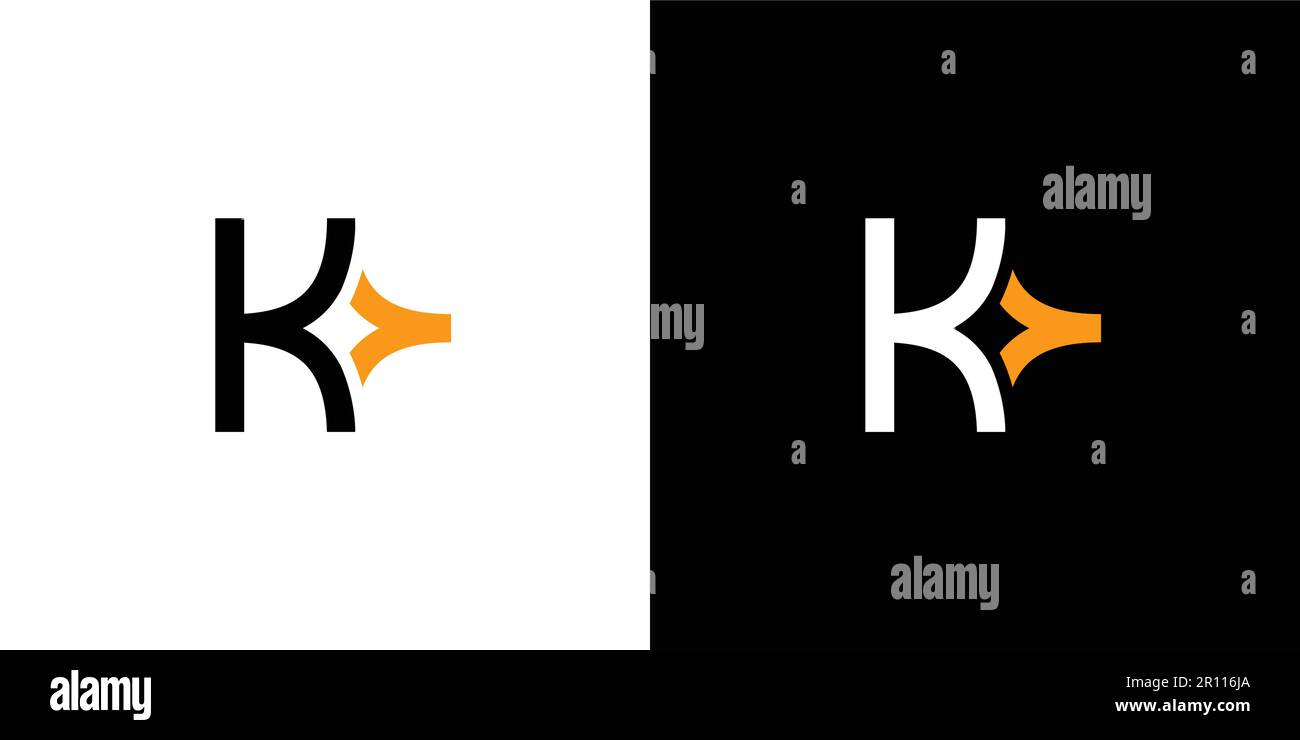 Unique and modern K spark logo design Stock Vector