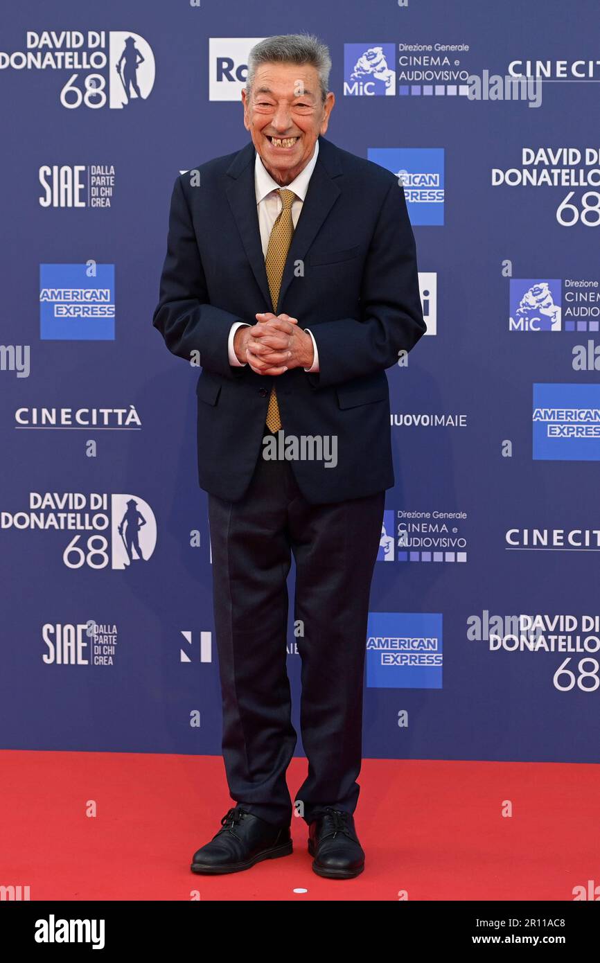 Rome, Italy. 10th May, 2023. Gianni Di Gregorio attends the red carpet of  Premi Davide di Donatello 2023 at Cinecittà Lumina Studios. (Photo by Mario  Cartelli/SOPA Images/Sipa USA) Credit: Sipa US/Alamy Live