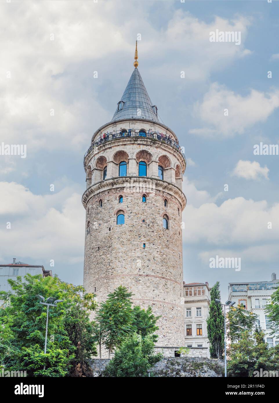 Istanbul city skyline in Turkey, Beyoglu district old houses with ...