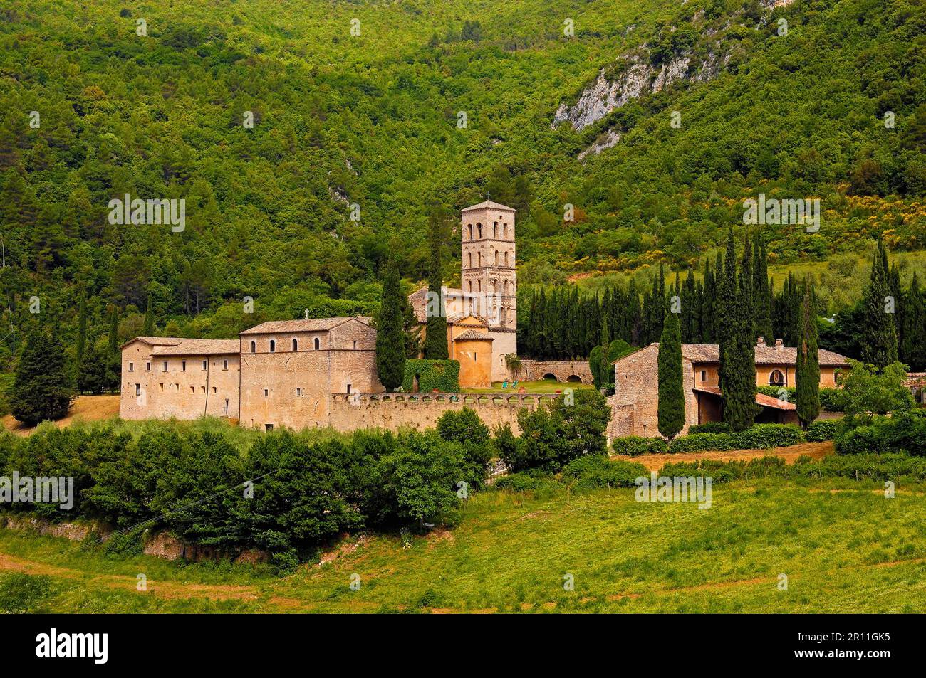 San pietro in Valle Abbey, Ferentillo, Valnerina, Terni, Umbria, Italy ...
