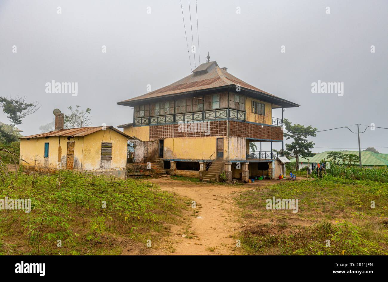Old colonial building, Mbanza Ngungu, DR Congo Stock Photo Alamy