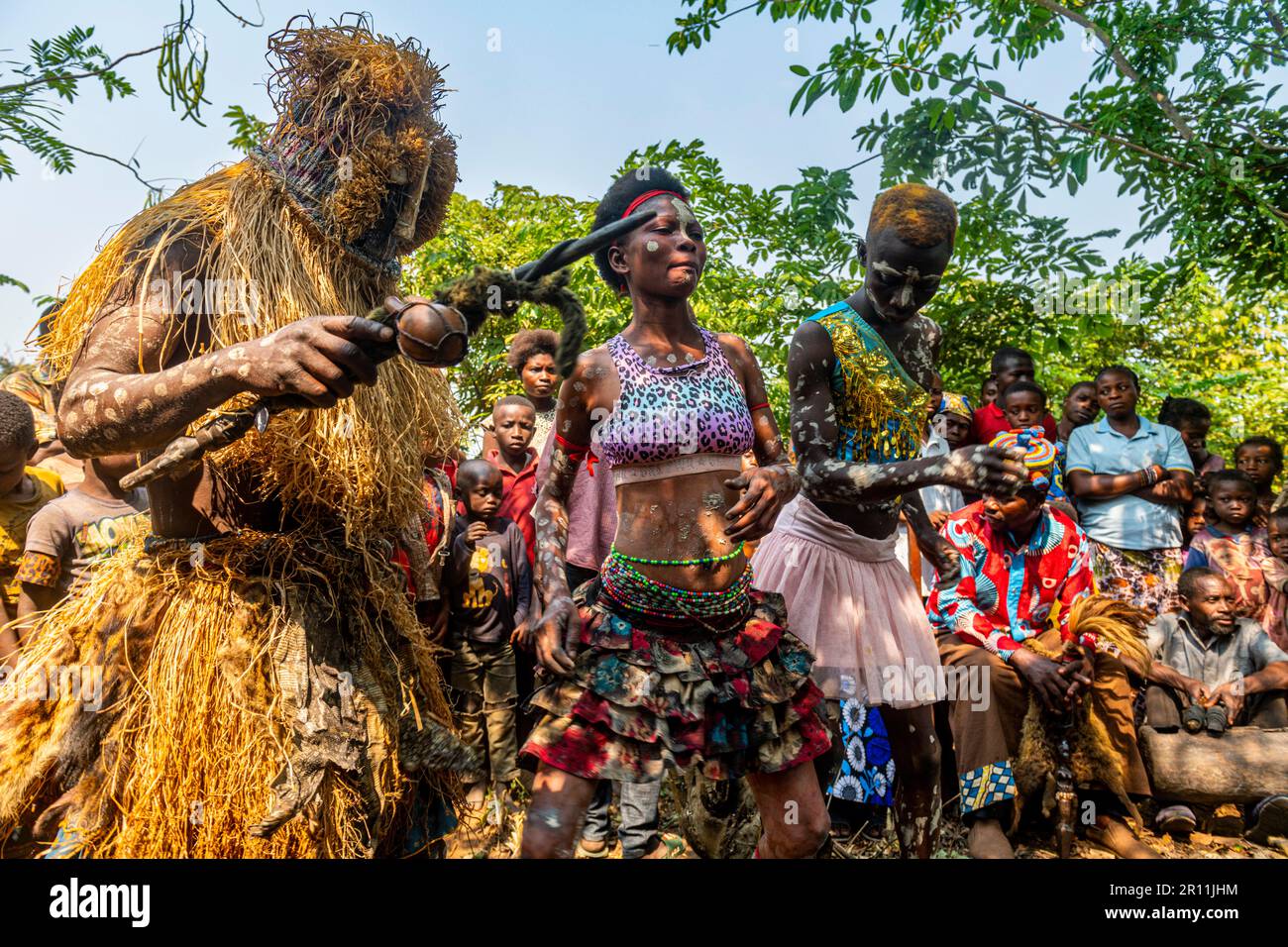 Yaka tribe practising a ritual dance, Mbandane, Congo Stock Photo Alamy