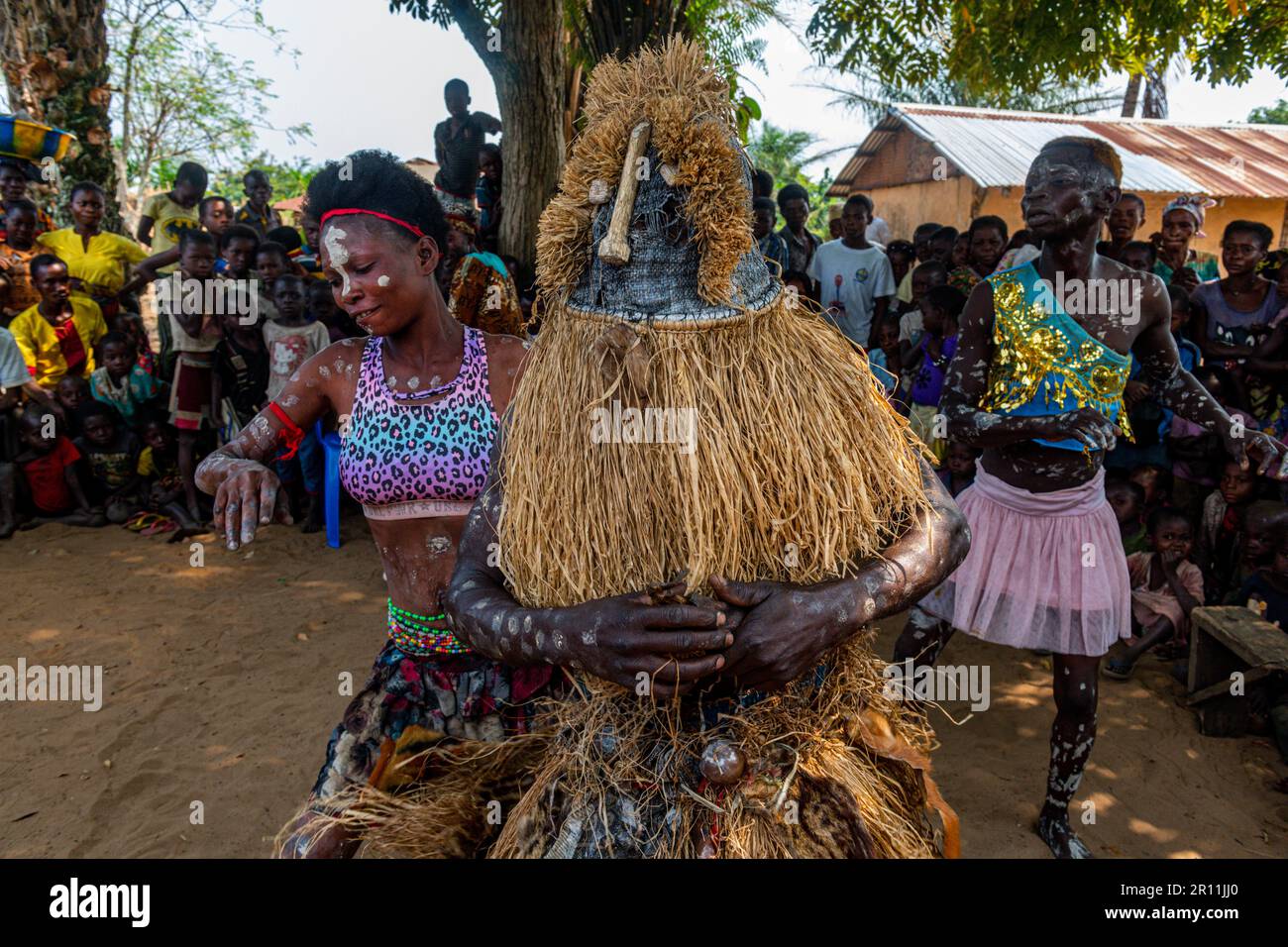 Yaka tribe practising a ritual dance, Mbandane, Congo Stock Photo Alamy