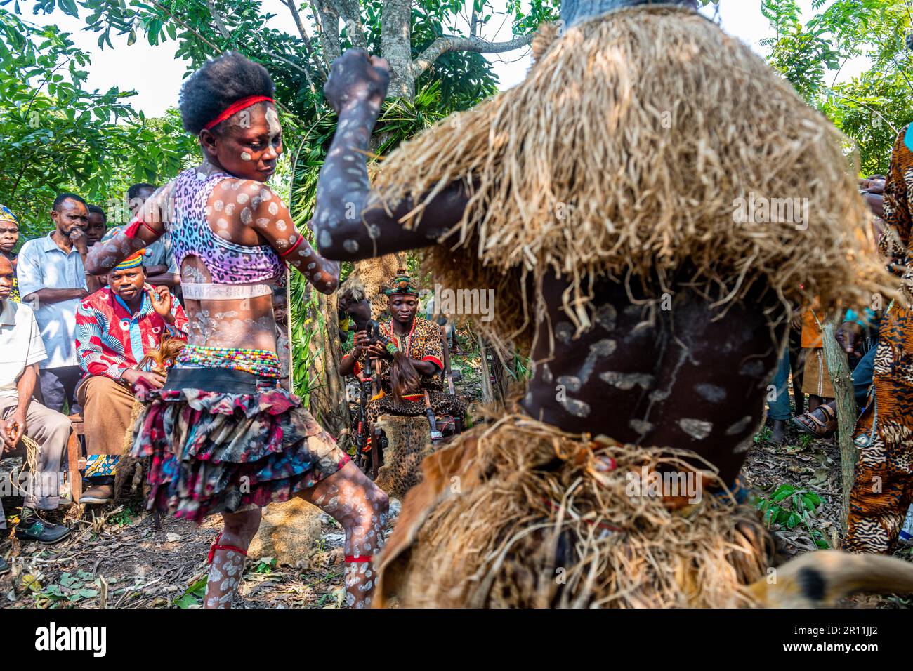 Yaka tribe practising a ritual dance, Mbandane, Congo Stock Photo Alamy