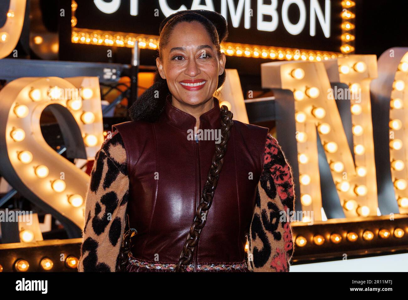 Tracee Ellis Ross arrives at the Chanel Cruise 2022/2023 Fashion
