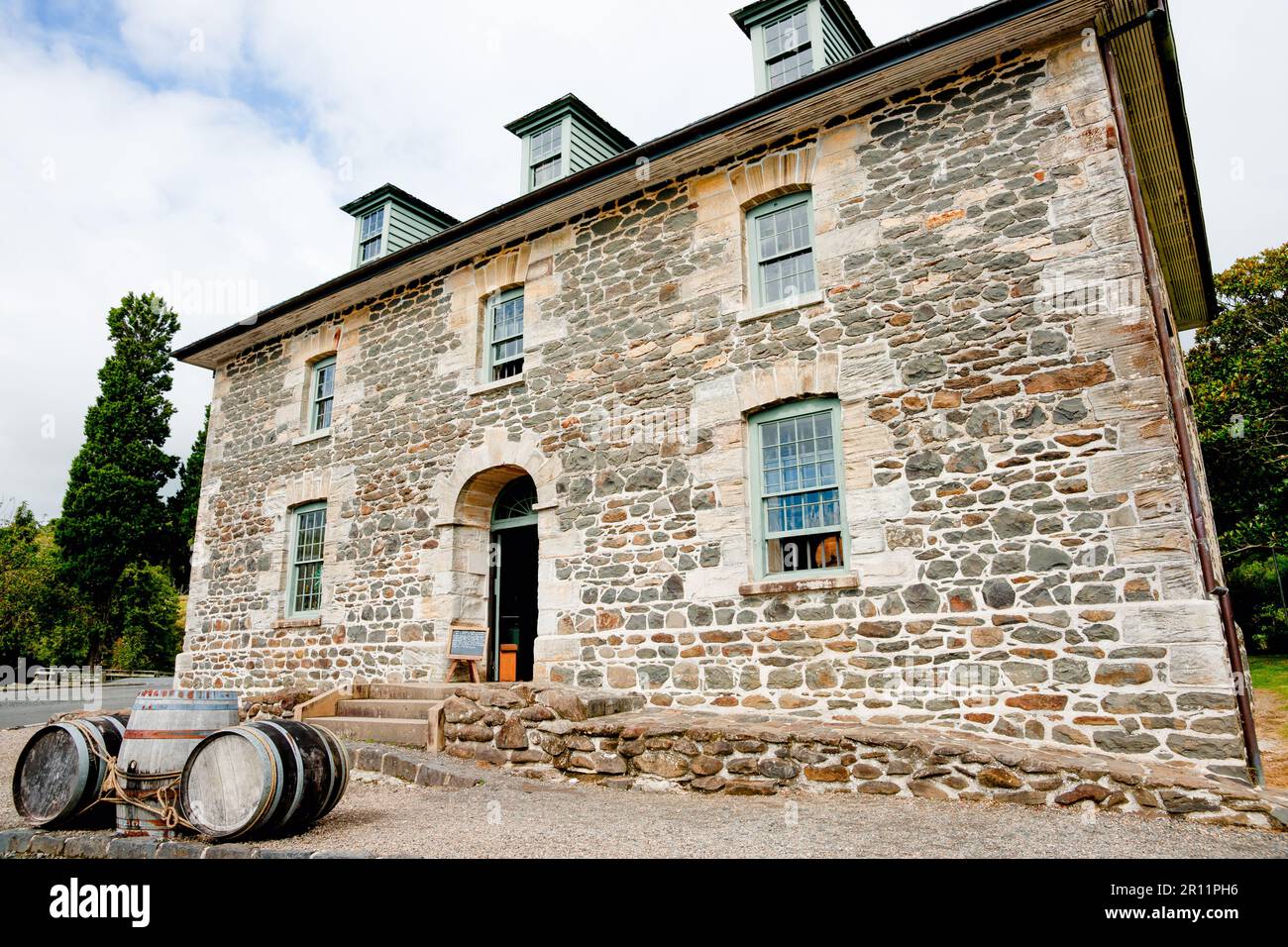 Kerikeri New Zealand March 3 2011;Historic Old stone store in