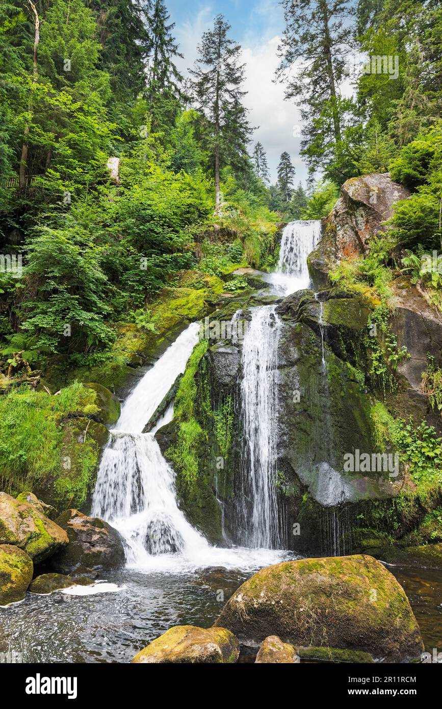 beautiful waterfall in Triberg Germany Stock Photo