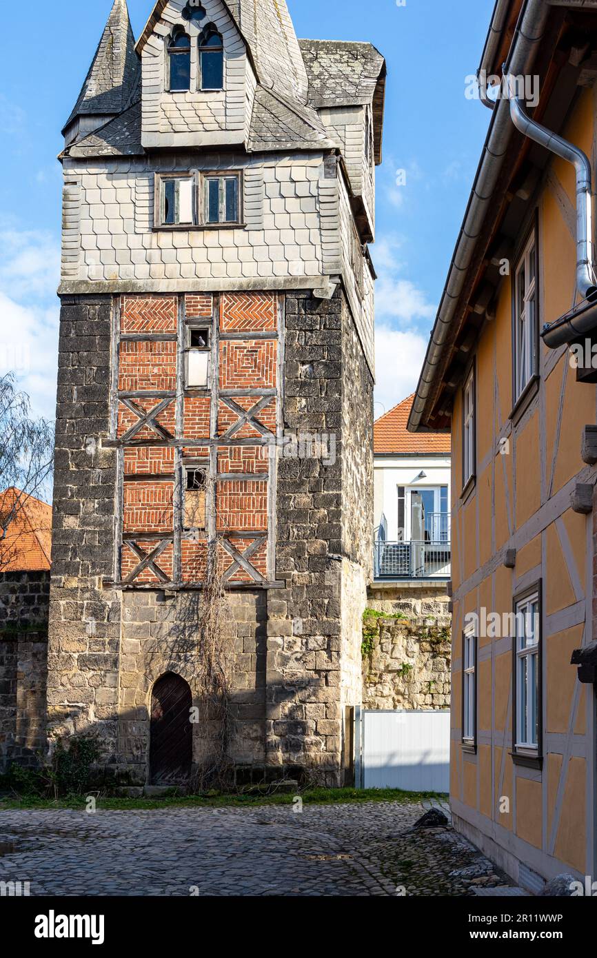 Bilder aus Quedlinburg Harz historische Altstadt Stock Photo