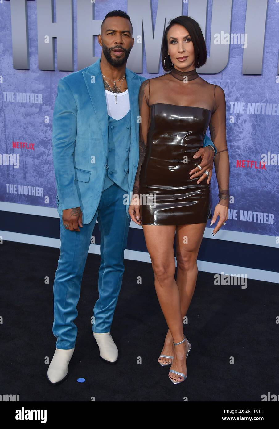 Omari Hardwick, left, and Jennifer Pfautch arrive at the Los Angeles