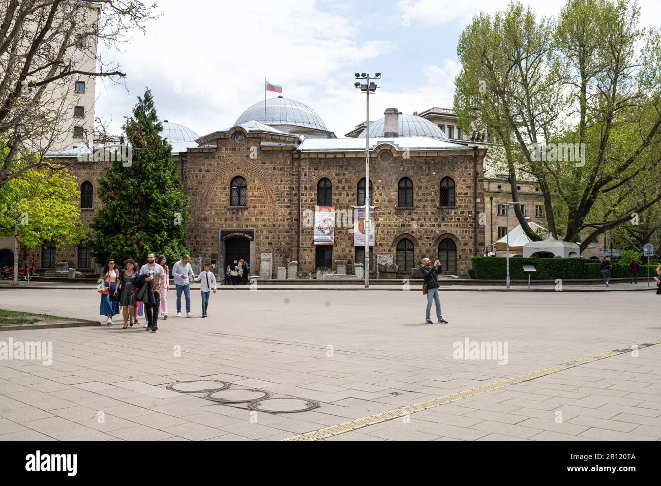 Sofia, Bulgaria. May 2023.  external view of the National Archaeological Museum building in the city centre Stock Photo