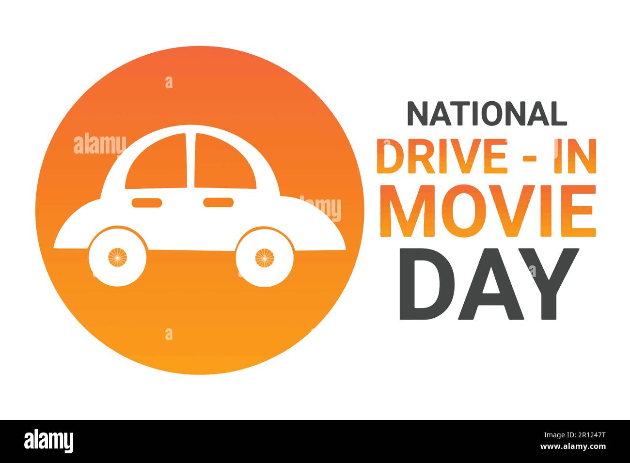 National Drive In Movie Day. Holiday Concept. Template for background