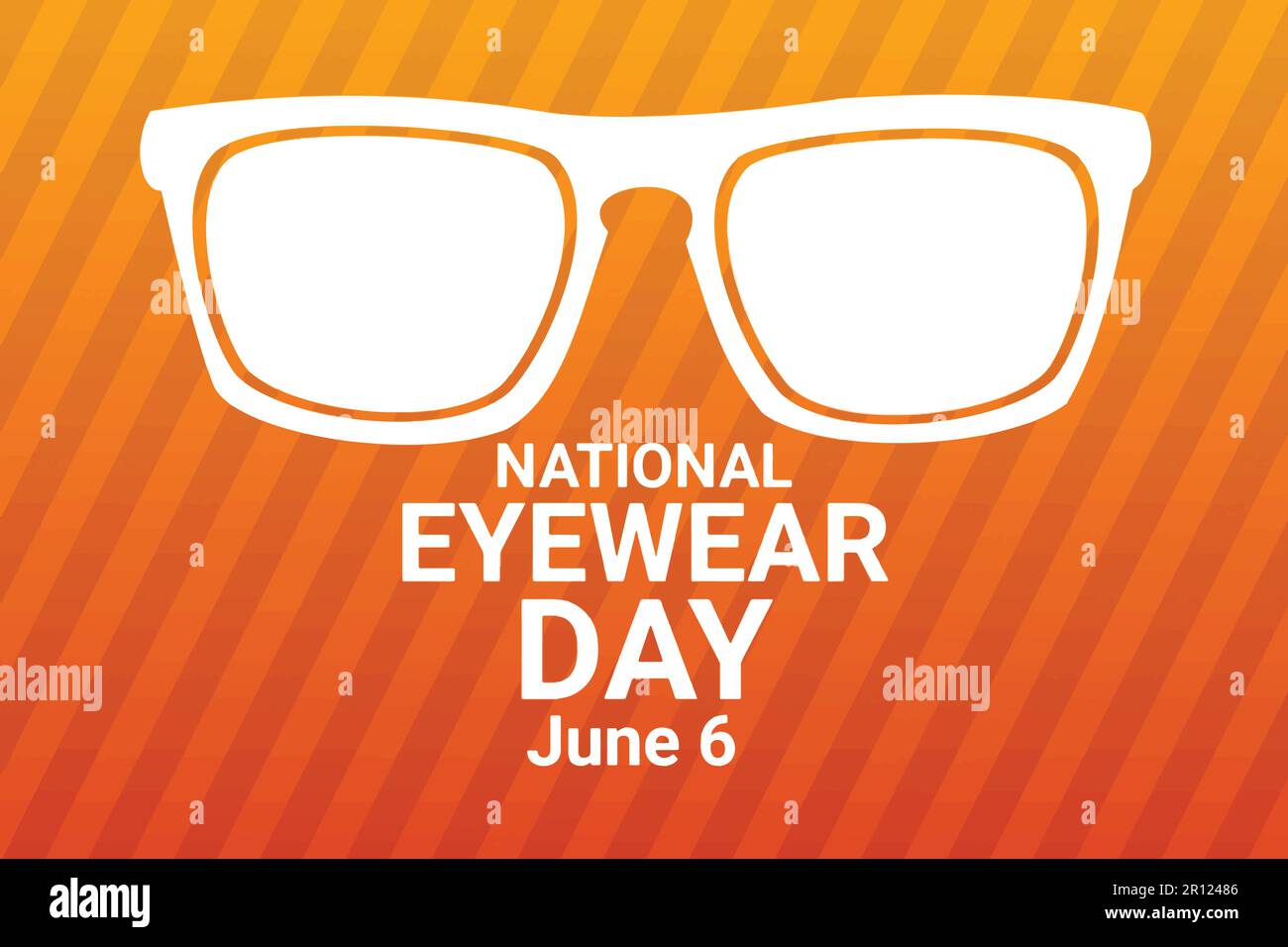 National Eyewear Day. June 6. Template for background, banner, card, poster with text inscription. Vector illustration Stock Vector