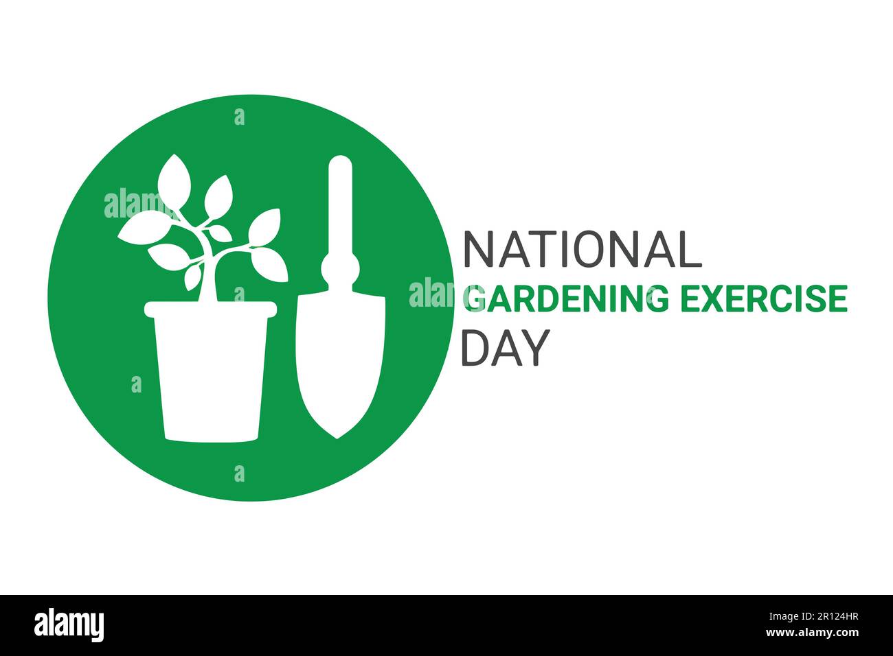 National Gardening Exercise Day Design Template. Suitable for greeting ...