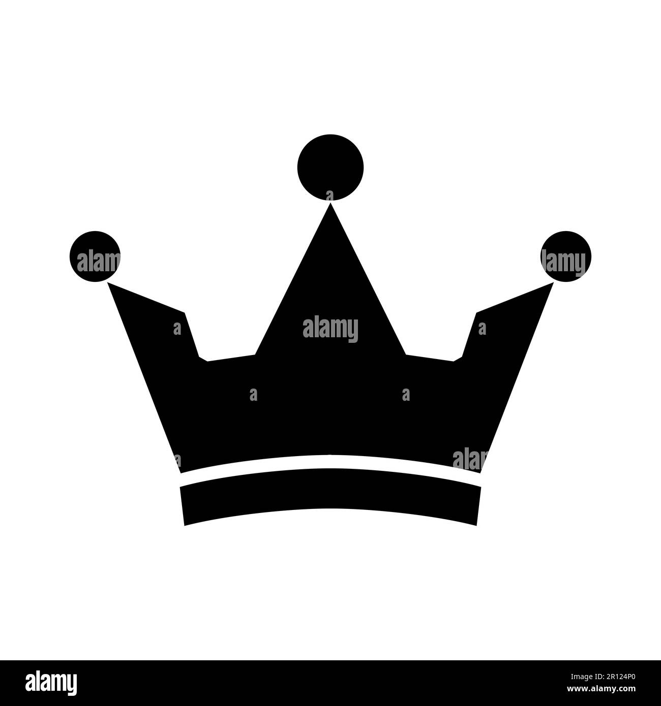 Crown icon. Black king crown symbol. Isolated crown icon. Vector