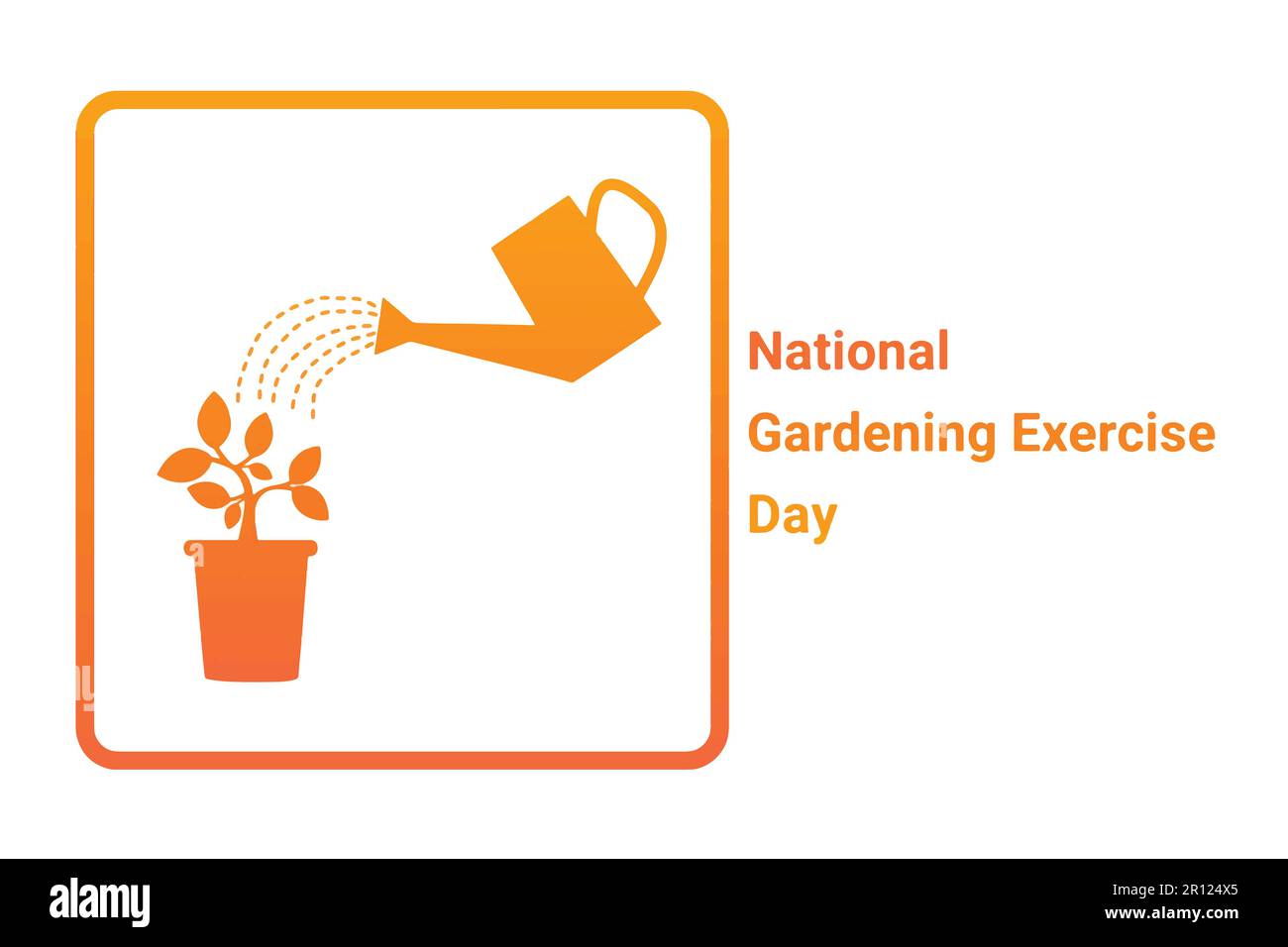 National Gardening Exercise Day. Template for background, banner, card