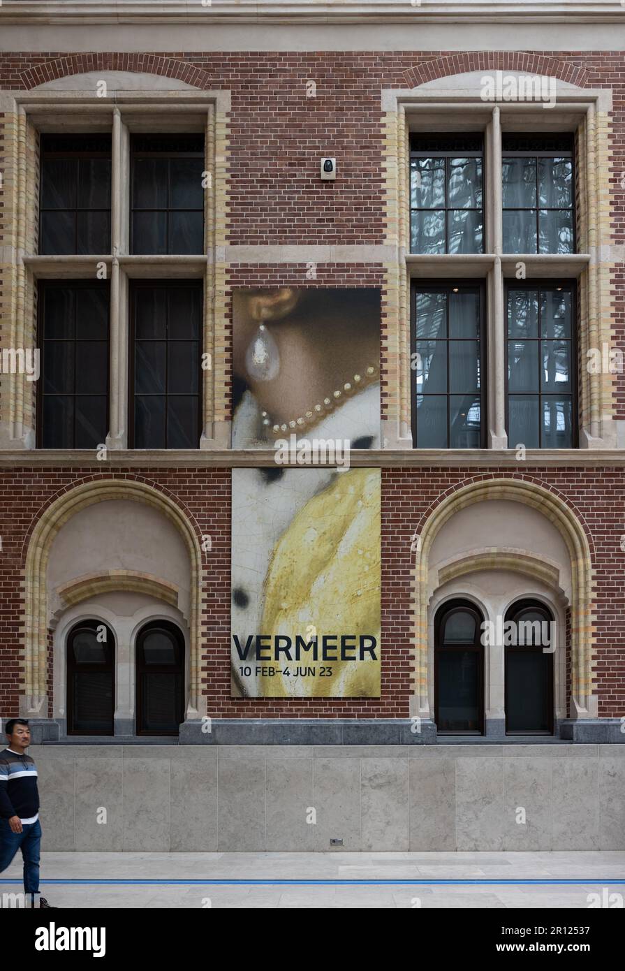 Amsterdam, Netherlands - April 21, 2023: The Rijksmuseum in Amsterdam - the largest exhibition on Dutch painter Johannes Vermeer ever - displaying 28 of his masterpieces Stock Photo