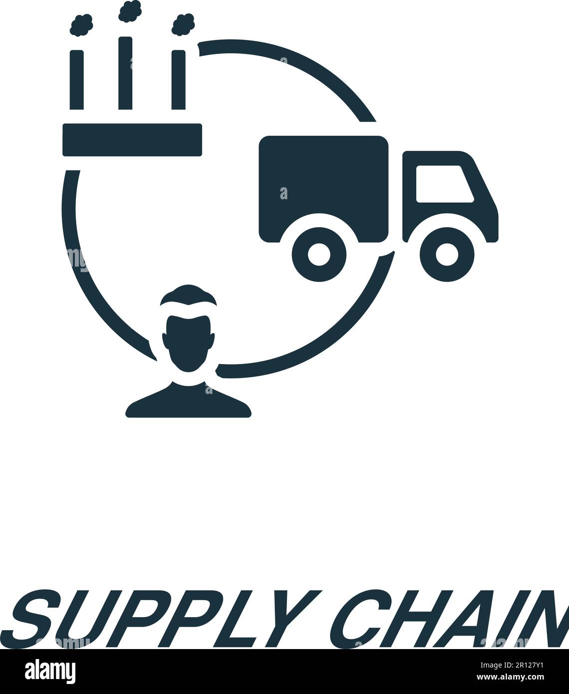 Supply chain icon. Monochrome simple sign from business concept collection. Supply chain icon