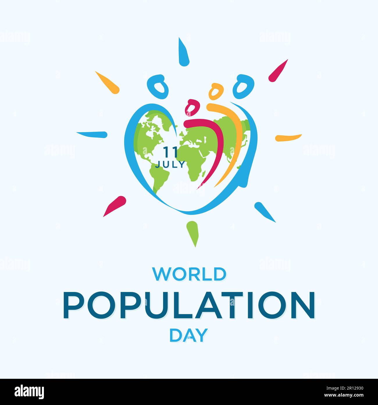 Banner or poster of world population day vector design. Vector