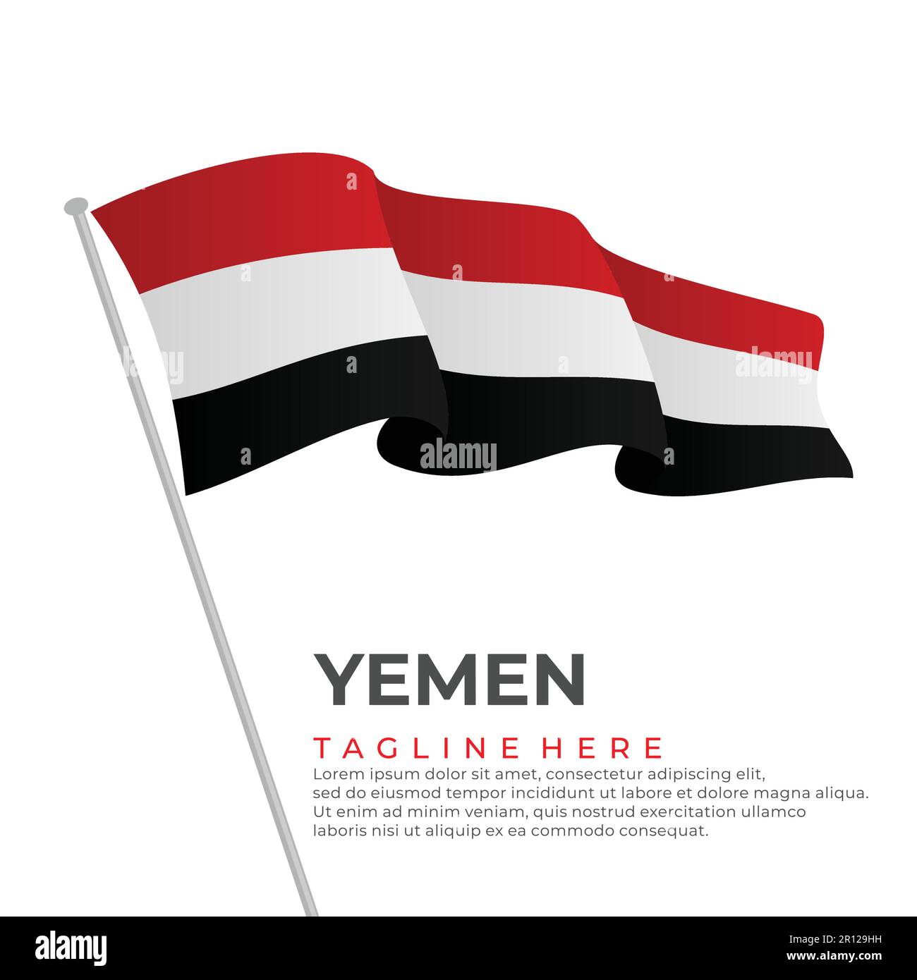 Template vector Yemen flag modern design. Vector illustration Stock Vector