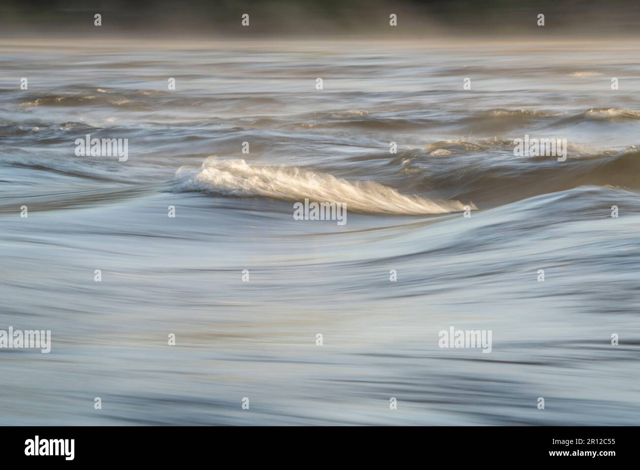 Abstract water surface of river flow. Zambezi River, Victoria Falls ...