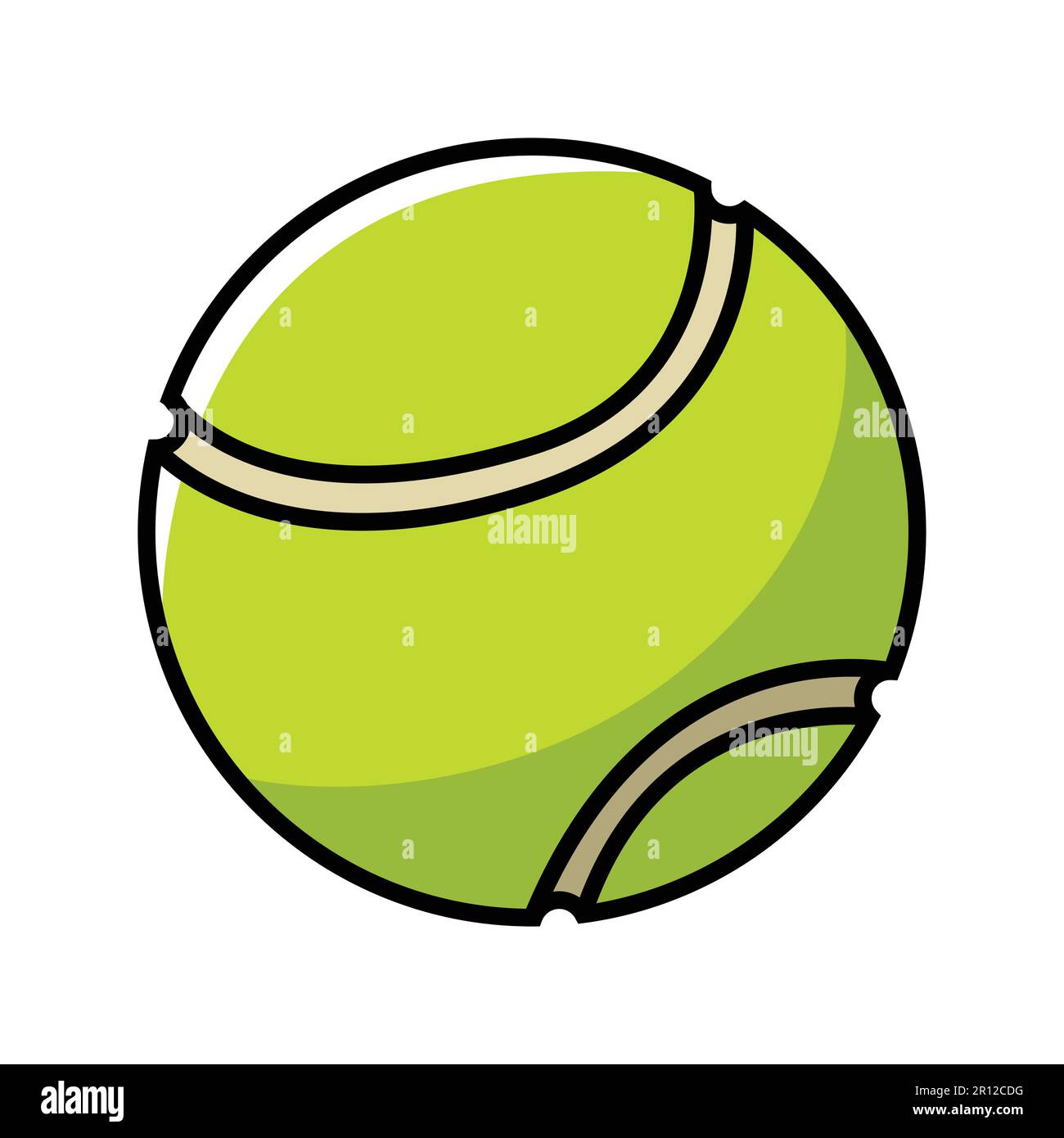 Simple illustration of a tennis ball Stock Vector Image & Art Alamy