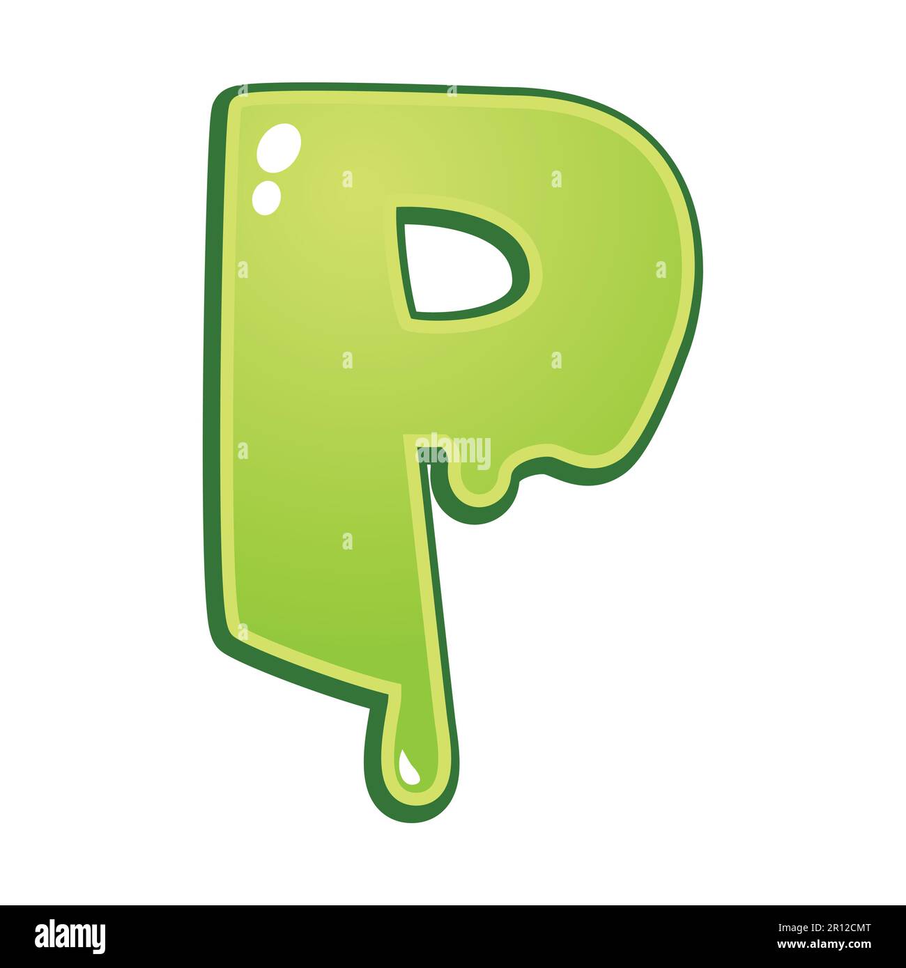 Slimy font type letter P Stock Vector Image & Art Alamy