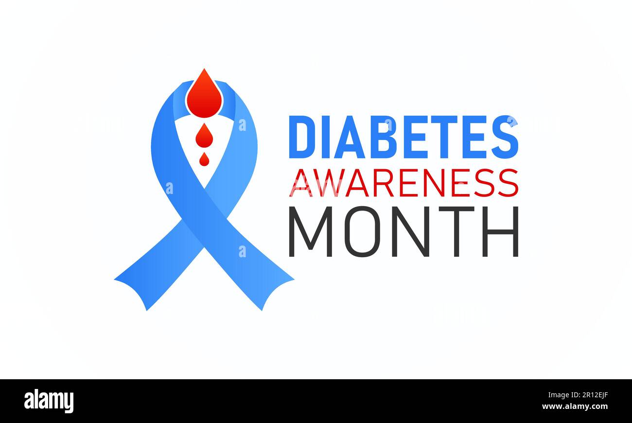 Diabetes awareness month. Vector template for banner, greeting card