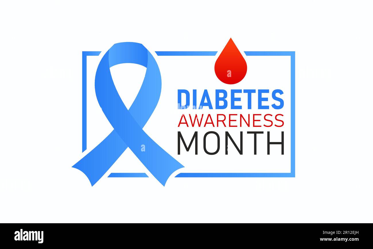 Diabetes awareness month. Vector template for banner, greeting card