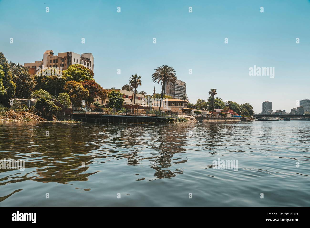 View of the Cairo city and Nile river in Egypt Stock Photo - Alamy