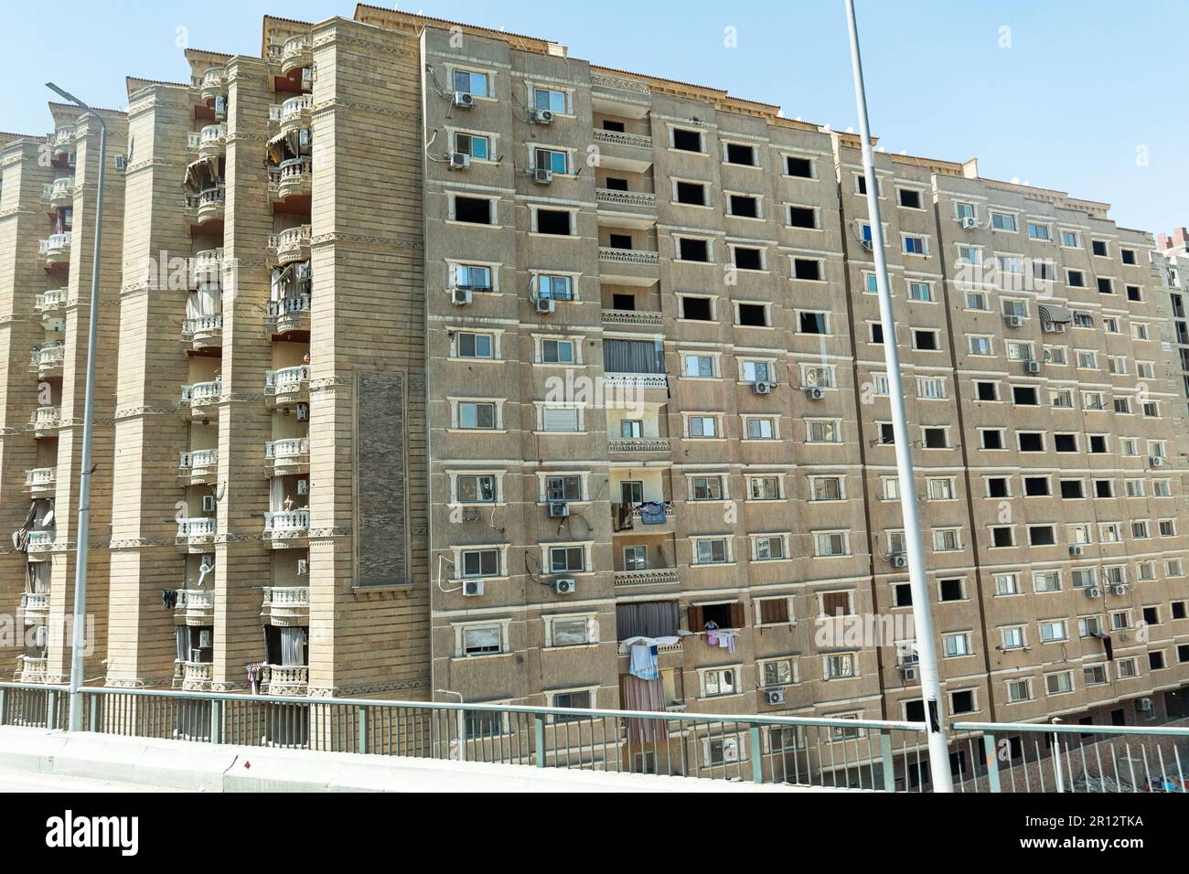 Ugly, not beautiful apartment buildings in Cairo. Construction of new ...