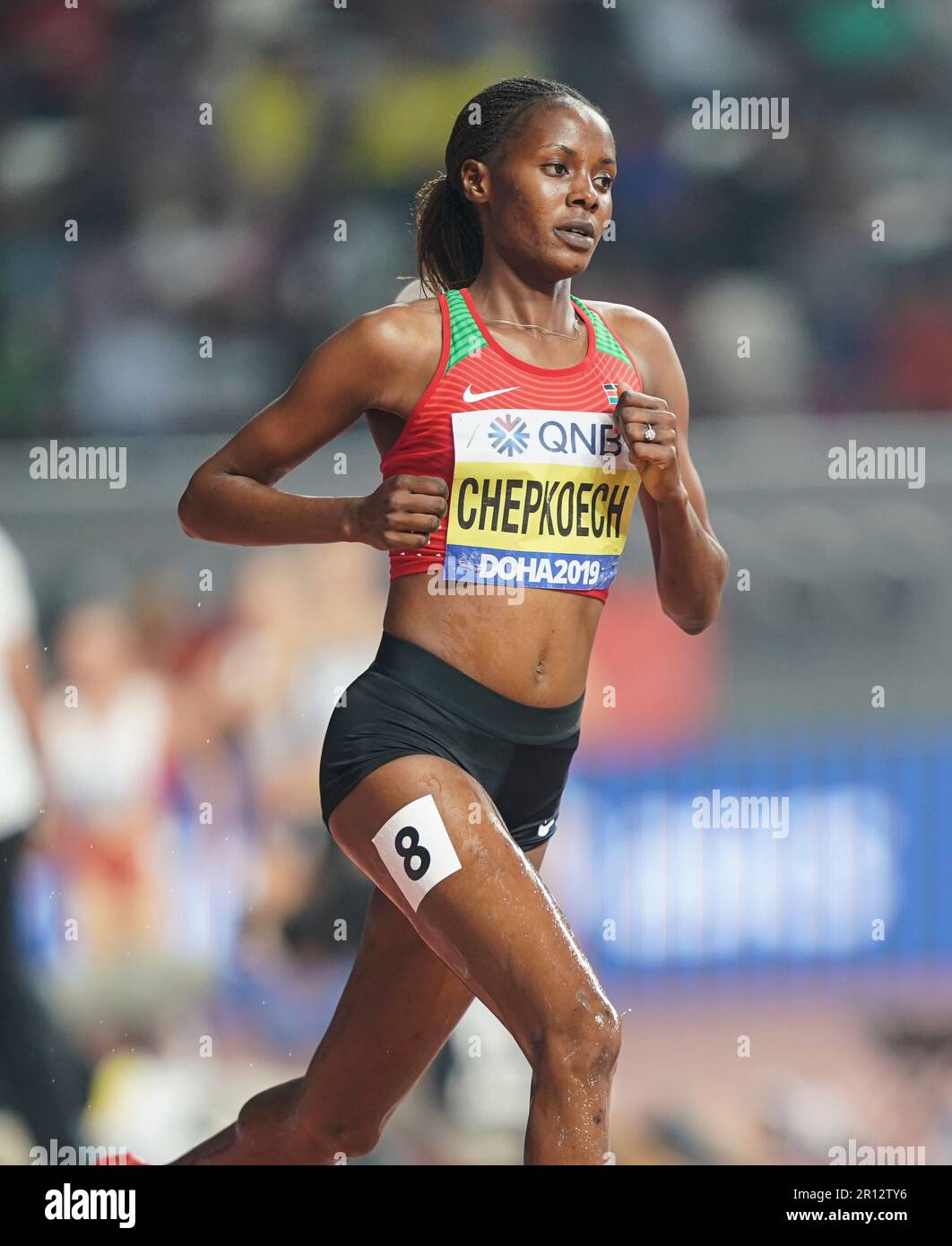 Beatrice CHEPKOECH participating in the 3000 meter steeplechase at the ...