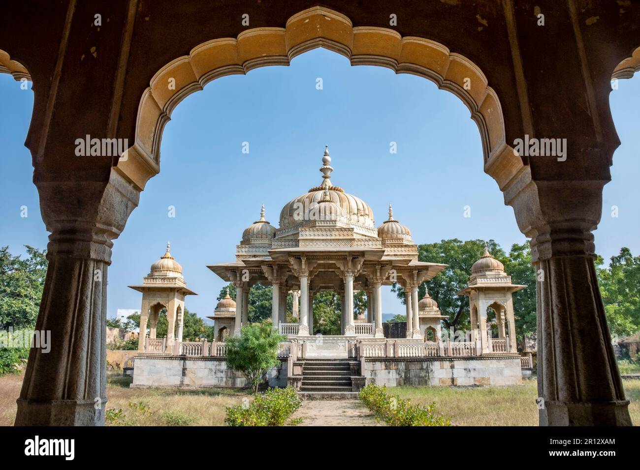 Funeral Monument at Maharaniyon Ki Chhatriyan, Jaipur, Rajasthan, India Stock Photo Alamy