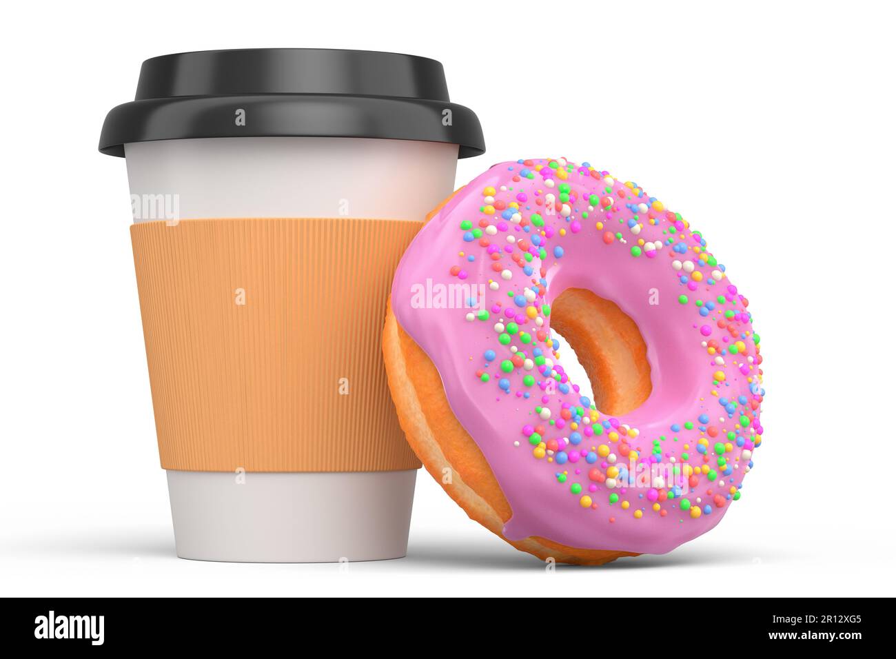 Paper coffee cup with cap for cappuccino, americano, espresso, mocha ...