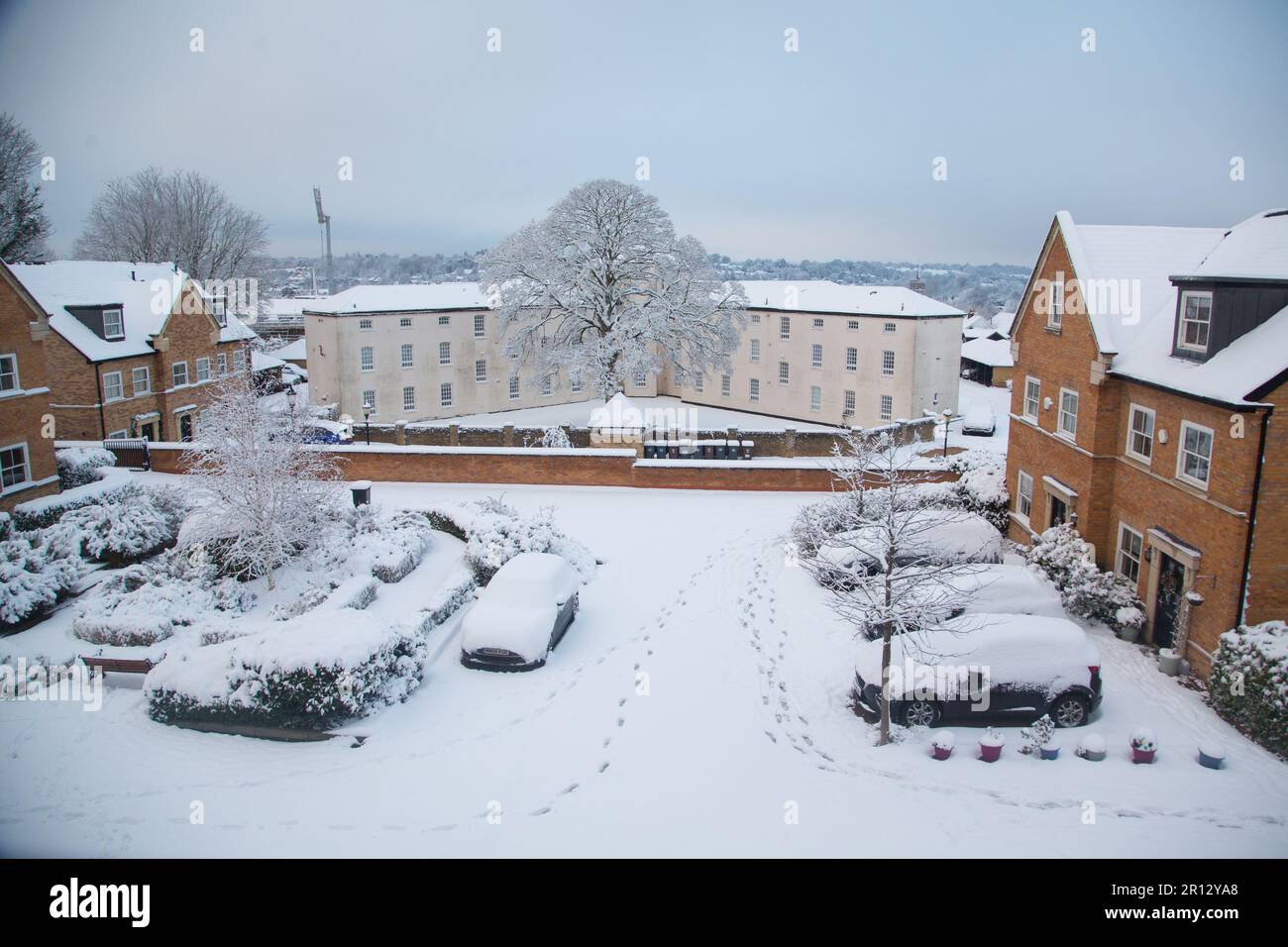 Good morning winter in Ware - Hertfordshire Stock Photo