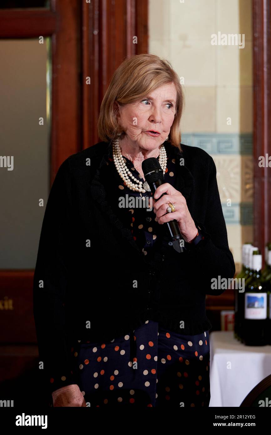 Lady Glenconner, The Oldie Literary Lunch 09-05-23 The National Liberal Club; London. Stock Photo