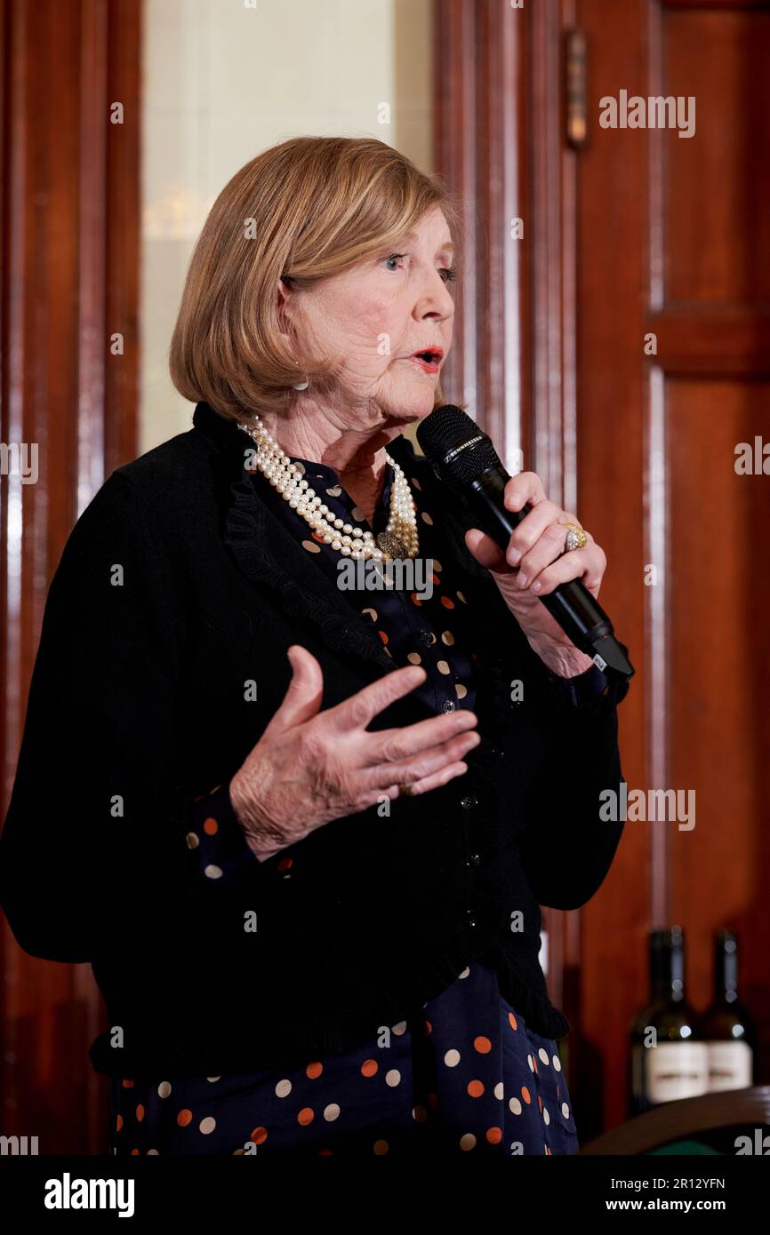 Lady Glenconner, The Oldie Literary Lunch 09-05-23 The National Liberal Club; London. Stock Photo