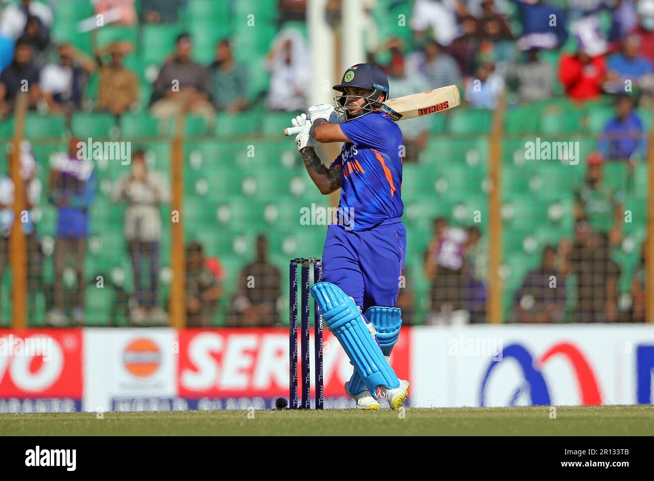 Ishan Kishan during the Bangladesh-India third One Day International (ODI) match at Zahur Ahmed Chowdhury Stadium, Sagorika, Chattograme, Bangladesh. Stock Photo