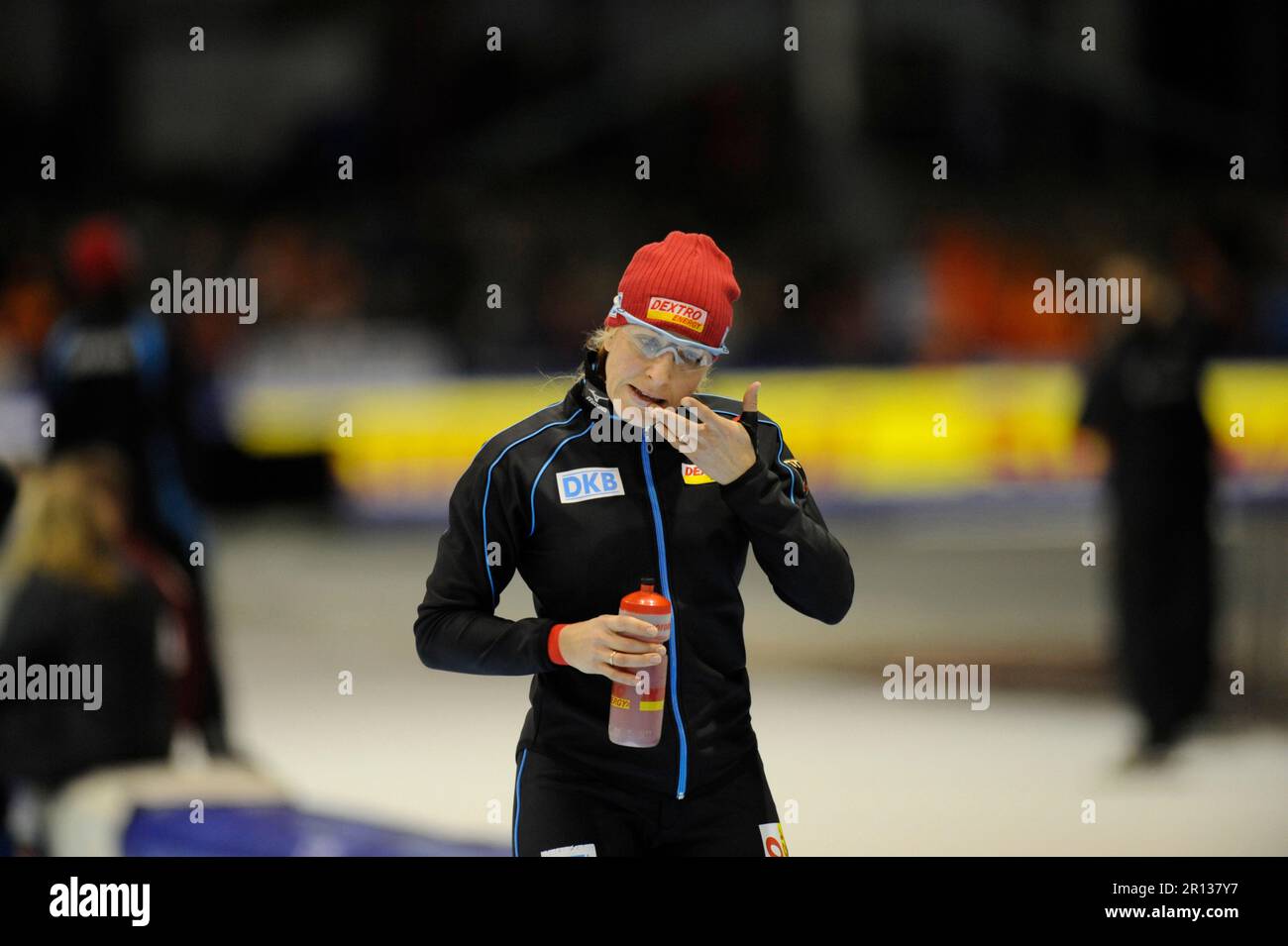 Anni Friesinger - Potsma, 1500m beim Essent ISU Welt Cup Eisschnelllauf 13.11.2009 in Heerenveen. Stock Photo