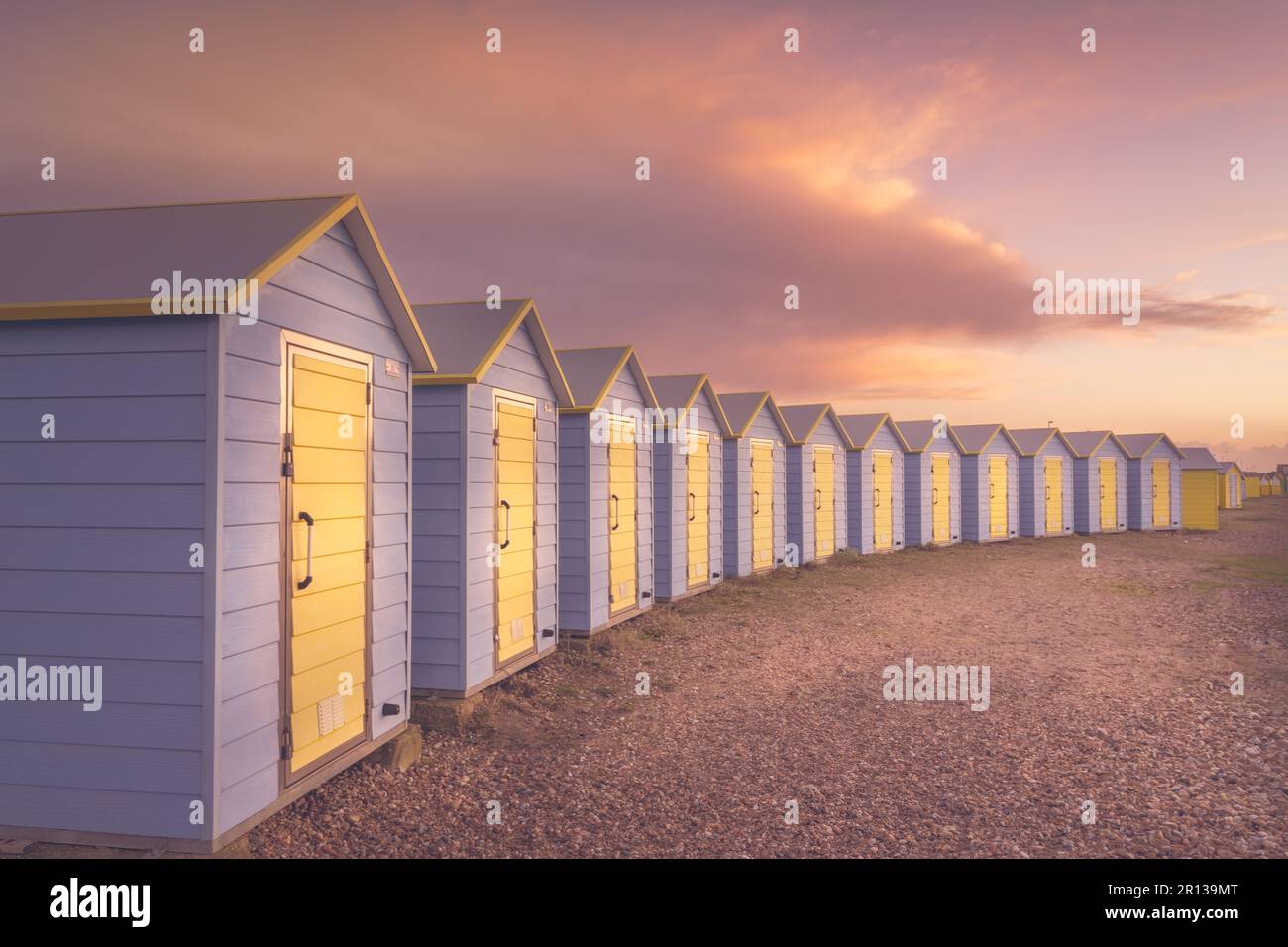 Littlehampton beach huts Stock Photo Alamy