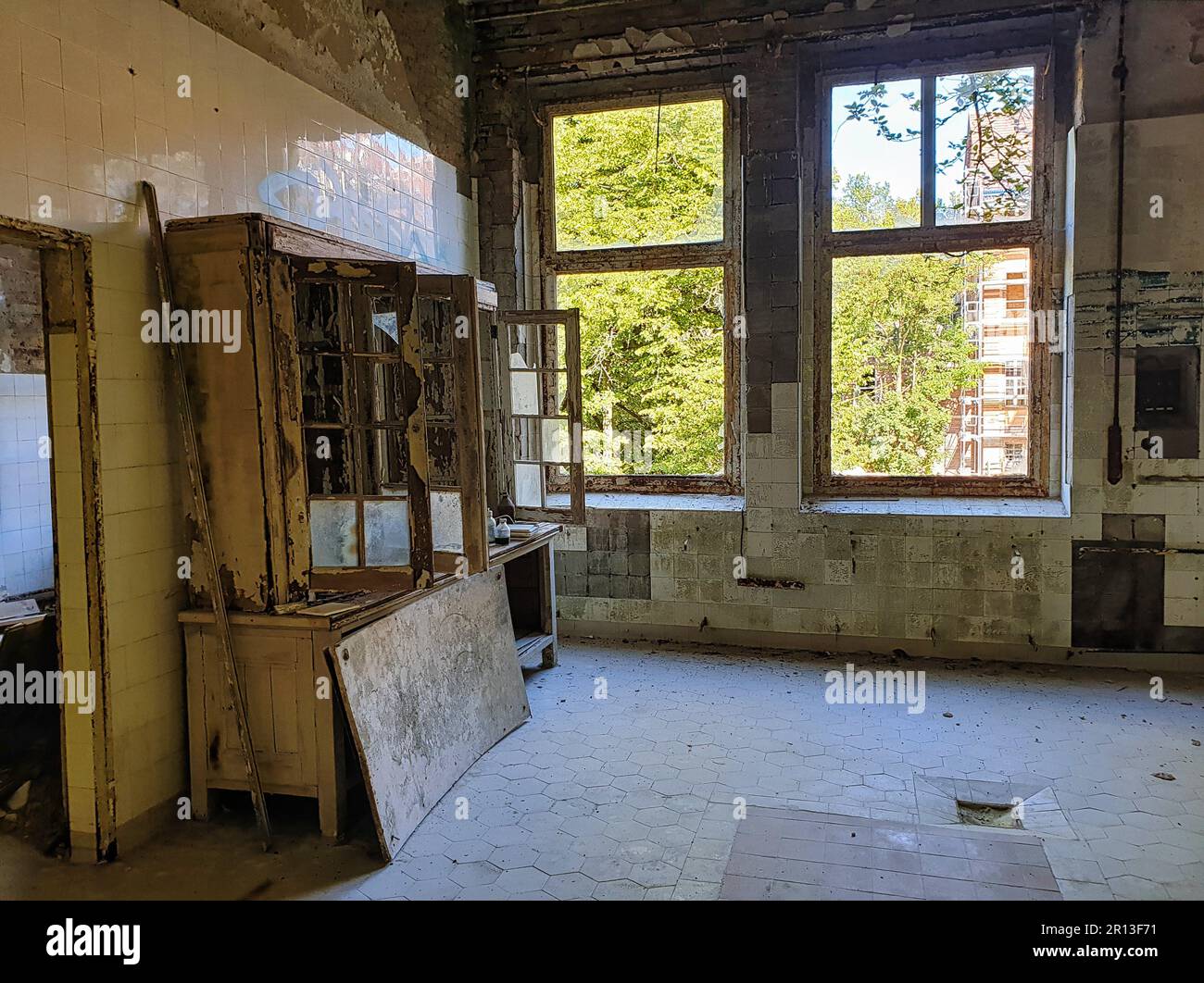 Lost Place Heilstätten, Lung Clinic, Germany Stock Photo