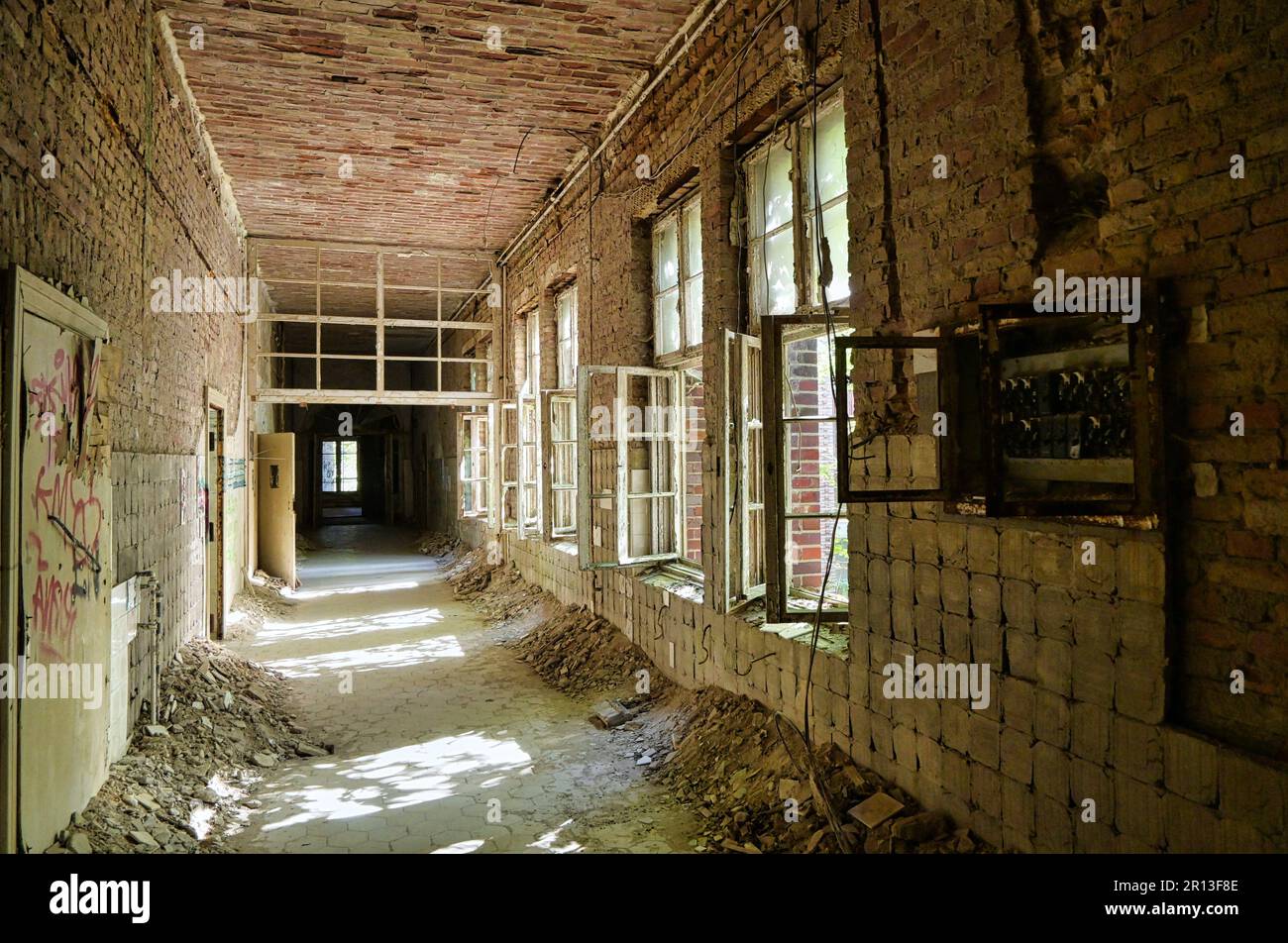 Lost Place Heilstätten, Lung Clinic, Germany Stock Photo