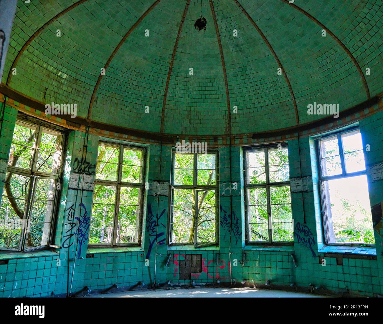 Lost Place Heilstätten, Lung Clinic, Germany Stock Photo