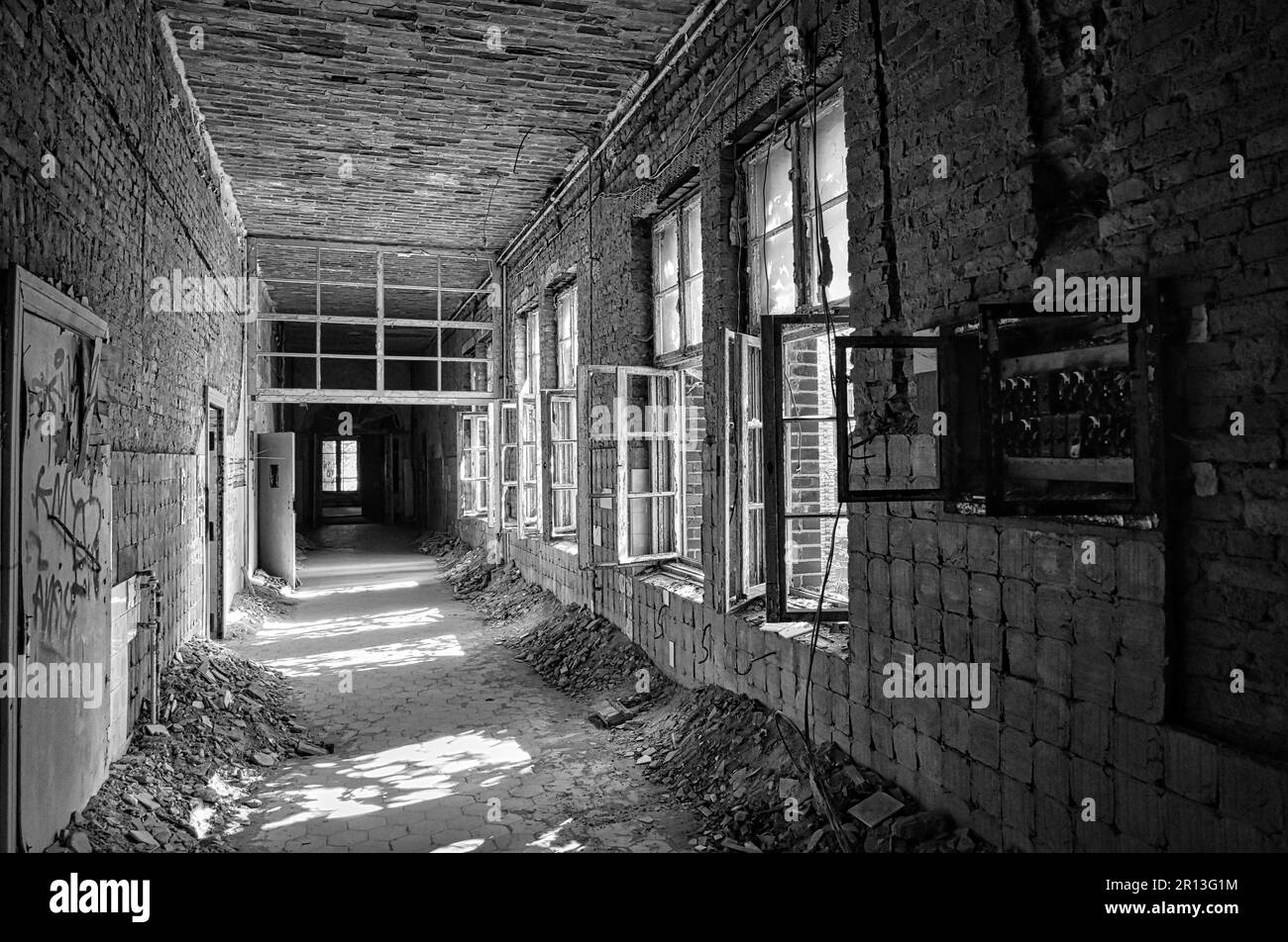Lost Place Heilstätten, Lung Clinic, Germany Stock Photo